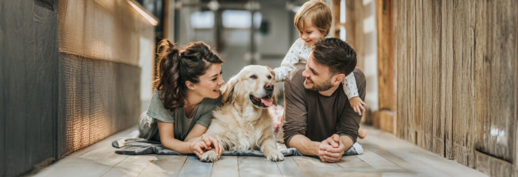 Familie mit Hund